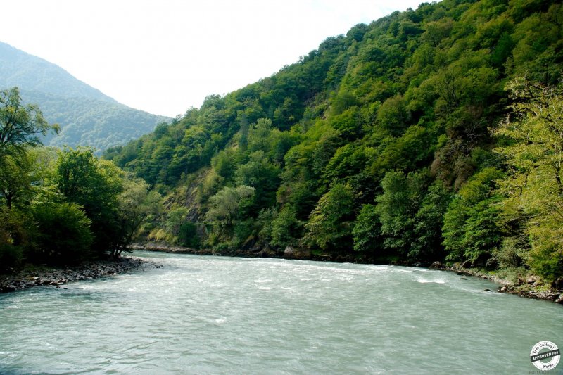 Река Гега Абхазия мост