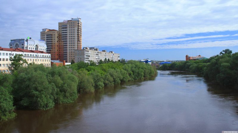 Река Омь в Омске