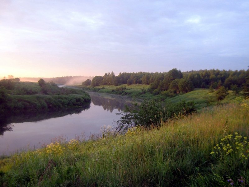 Река Нерль в Кибергино Ивановская область