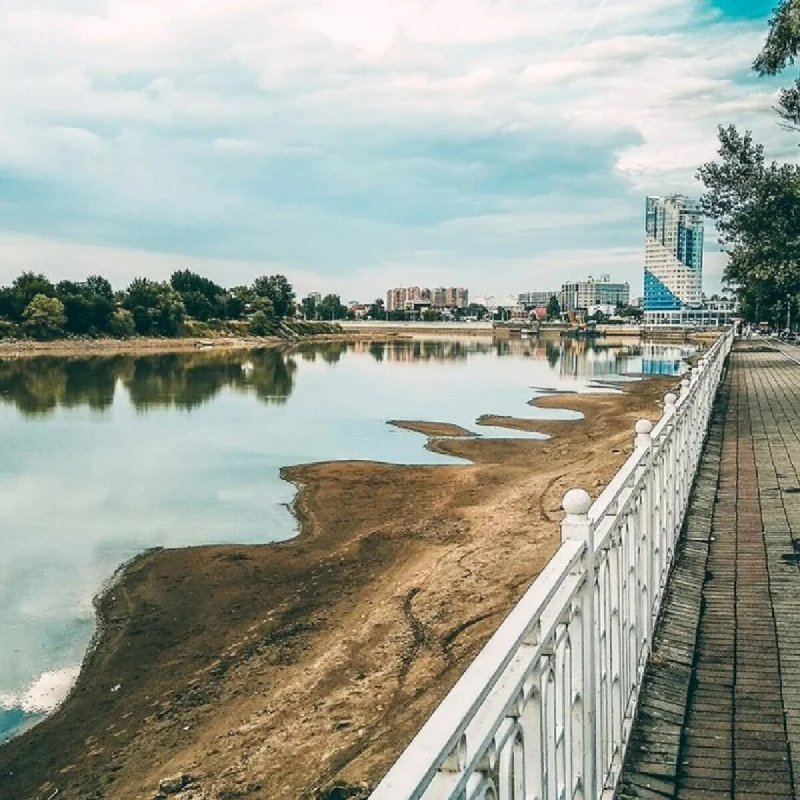 Река Кубань обмелела 2020