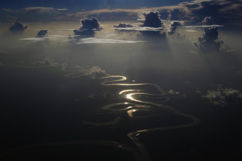Река Амазонка с высоты птичьего полета