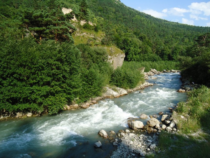Река Аргун в Чечне