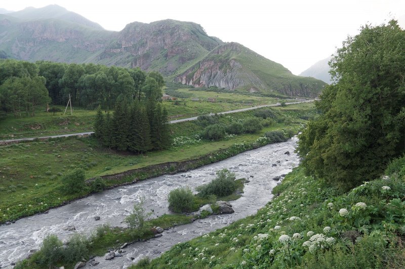 Село Братское Чечня река Терек