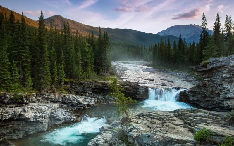 Канада природа водопад