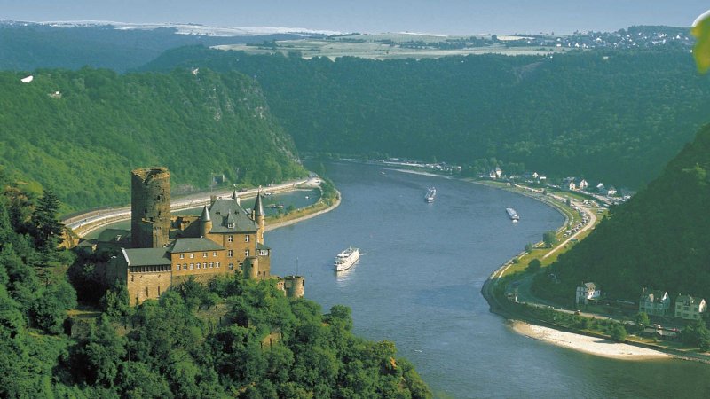 Река Rhein в Германии