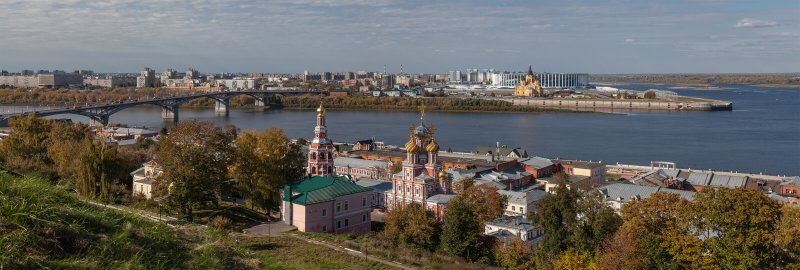 Стрелка Оки и Волги в Нижнем Новгороде