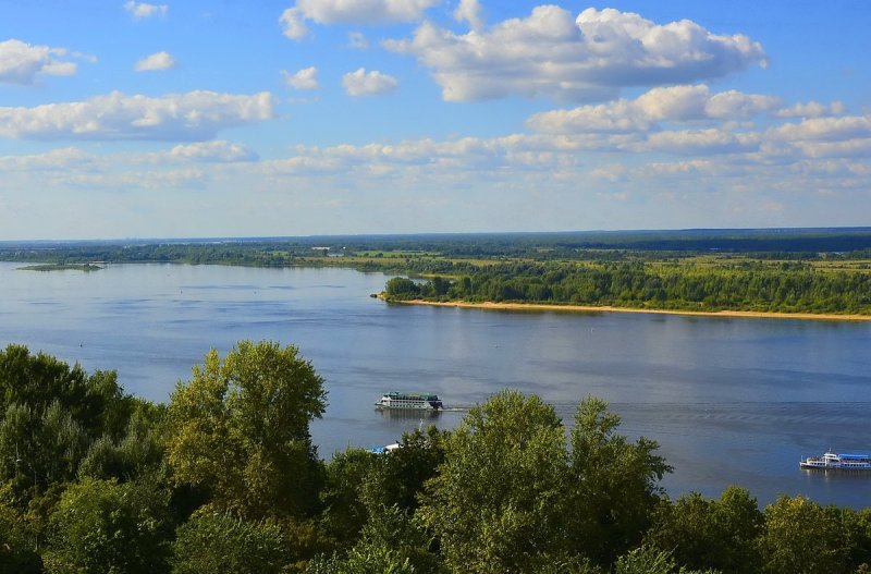 Река Волга Нижний Новгород Бор
