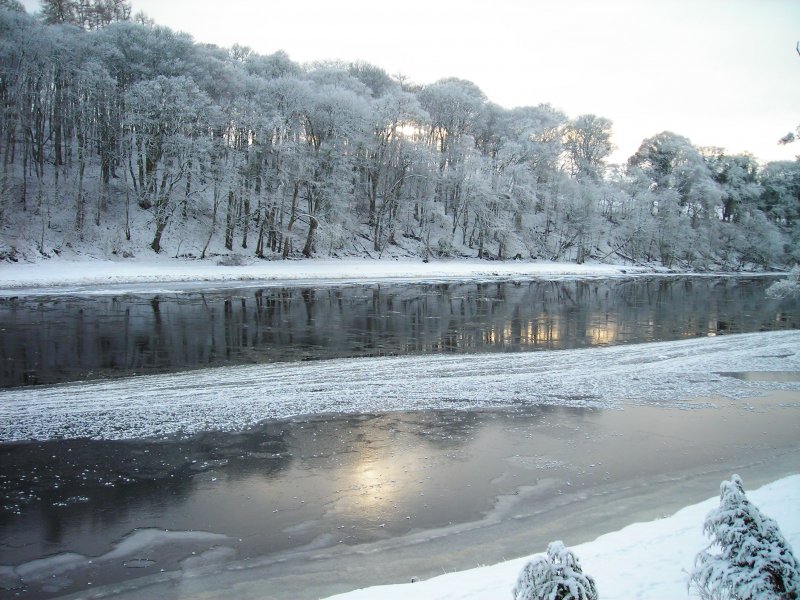 Река Уссури зима