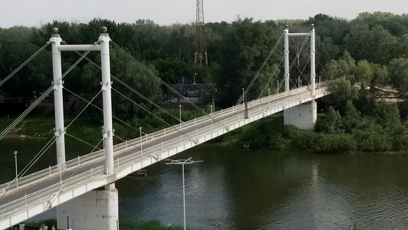 Река Урал мост Оренбург