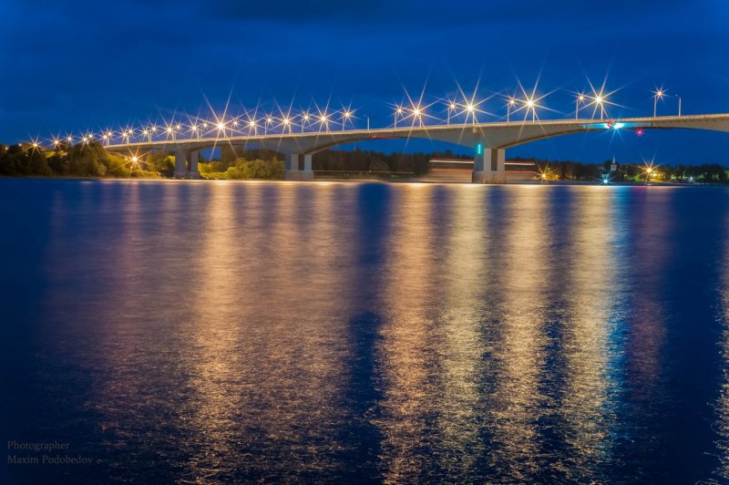 Октябрьский мост через Волгу Ярославль