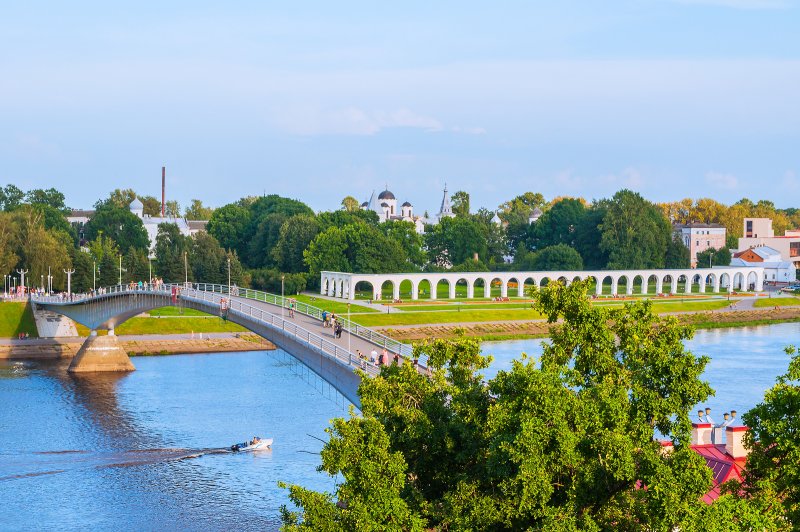 Ярославово Дворище с мостом Великий Новгород