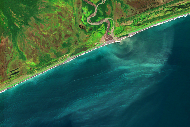 Тихий океан с космоса Камчатка