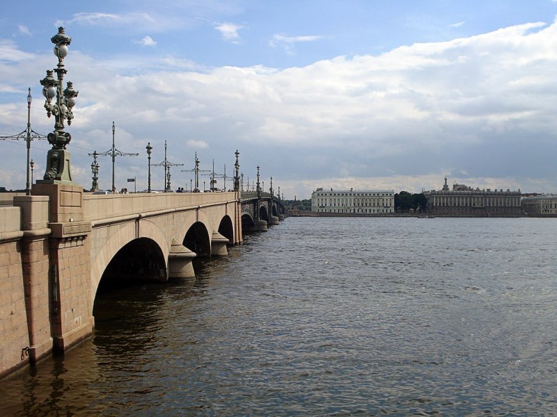 Нева Троицкий мост