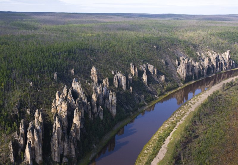Ленские столбы каменный лес Якутии