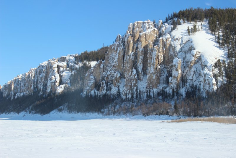 Ленские столбы в Якутии зимой