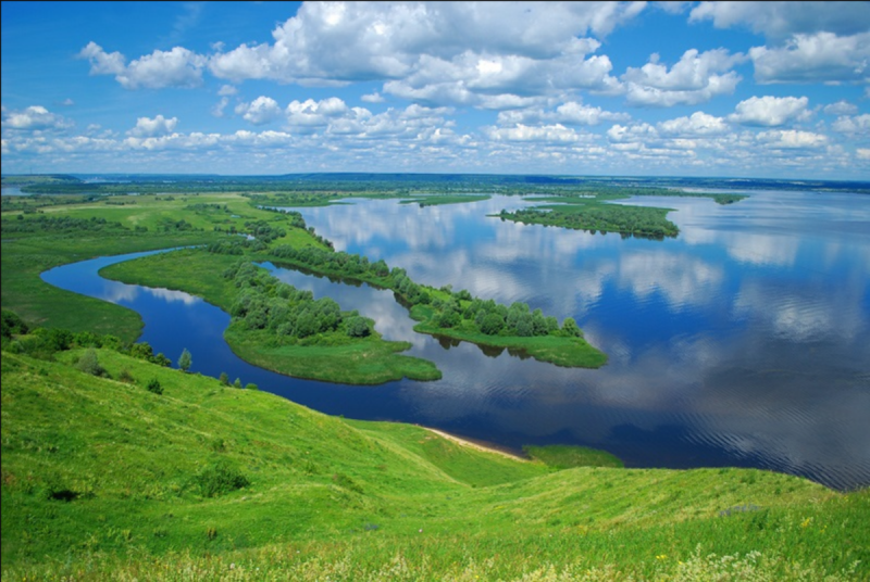 Река Волга в Чувашии