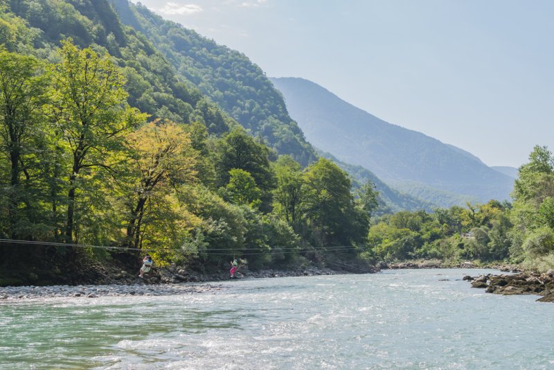 Устье реки в Абхазии