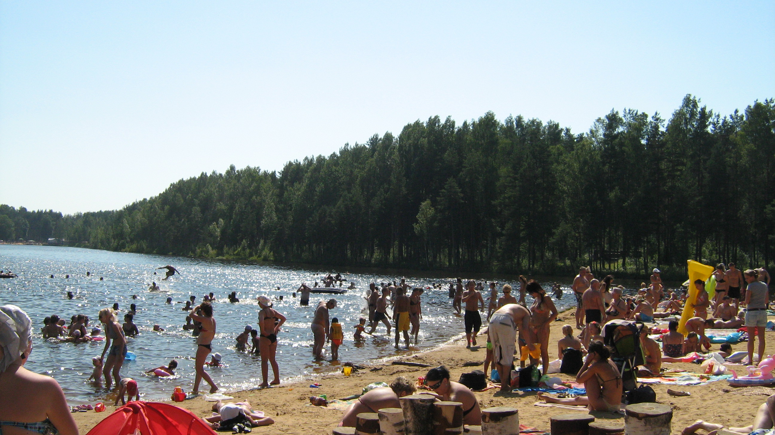 Коркинское озеро СПБ пляж