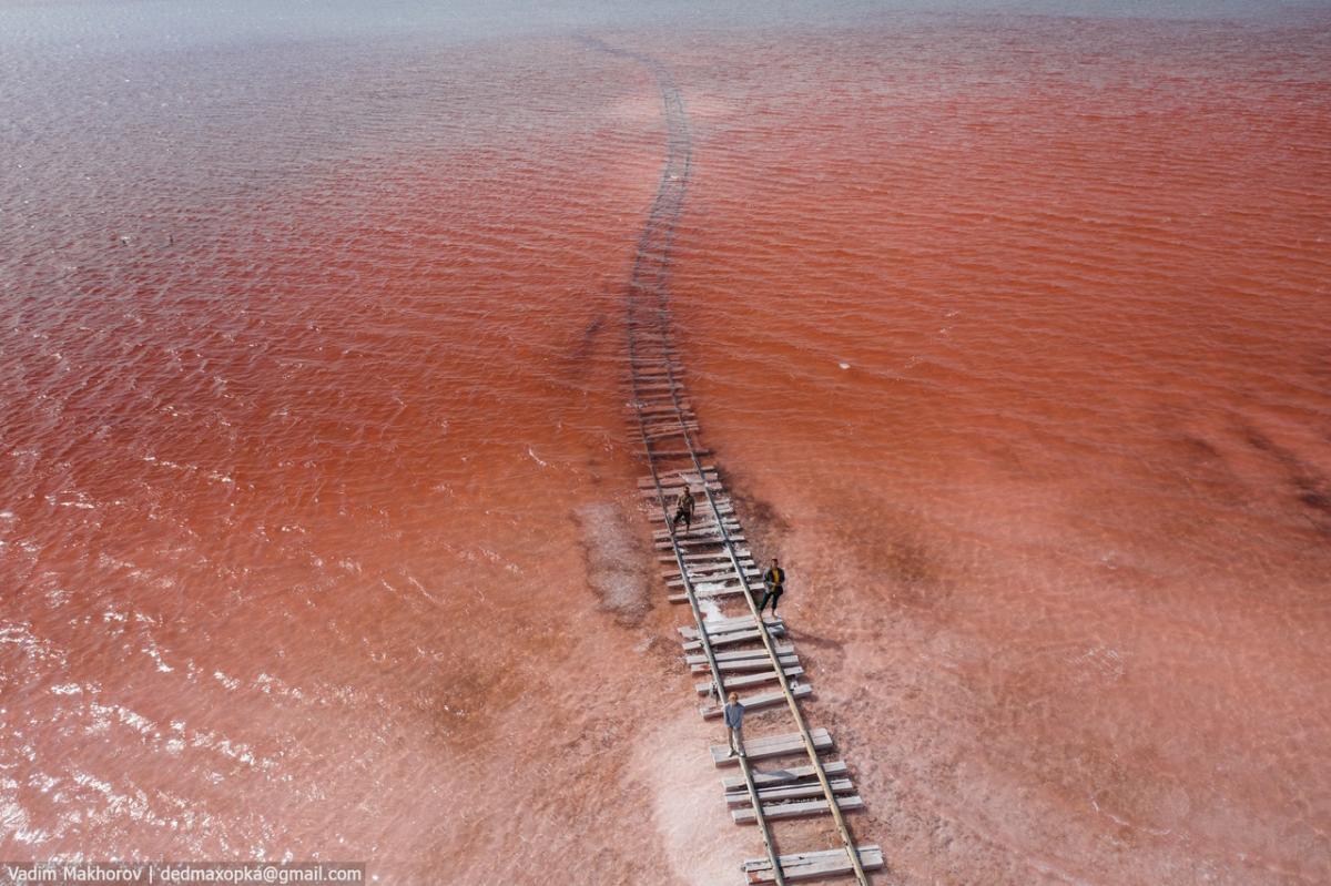 Розовое озеро в алтае
