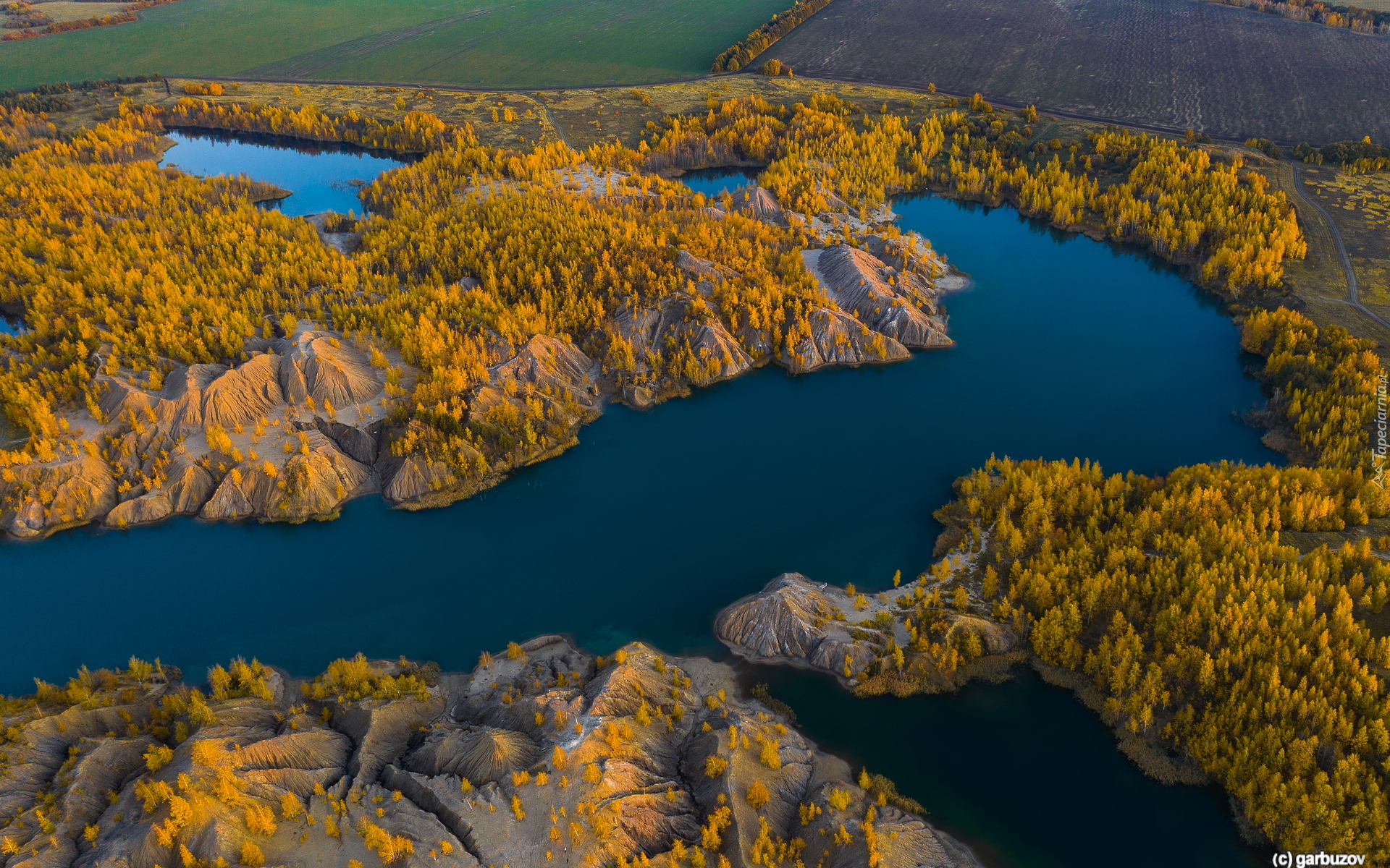 Кондуки Тульская область голубые озёра осень