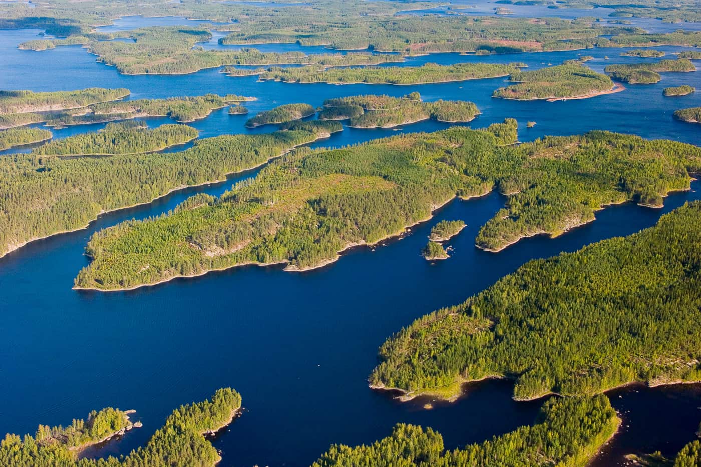 Финские озера Финляндия сверху