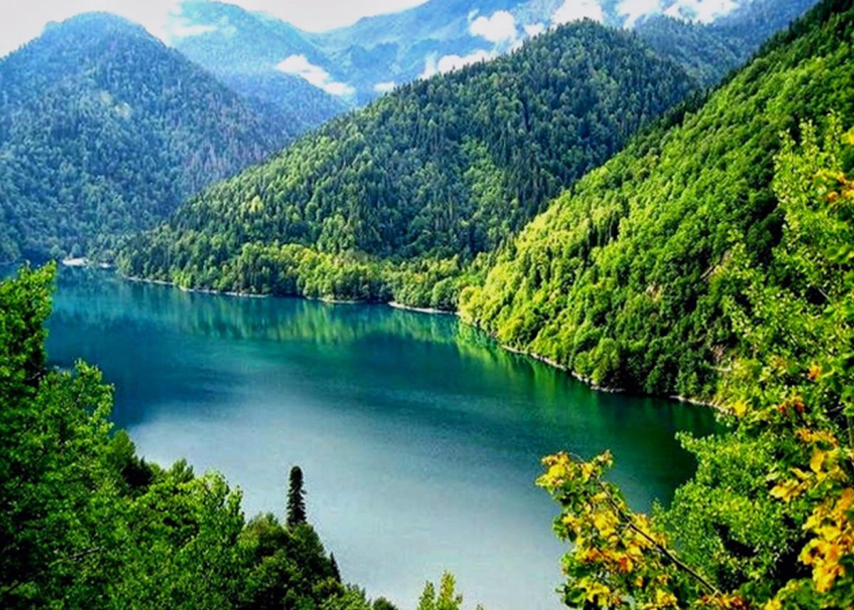 озеро рица абхазия март