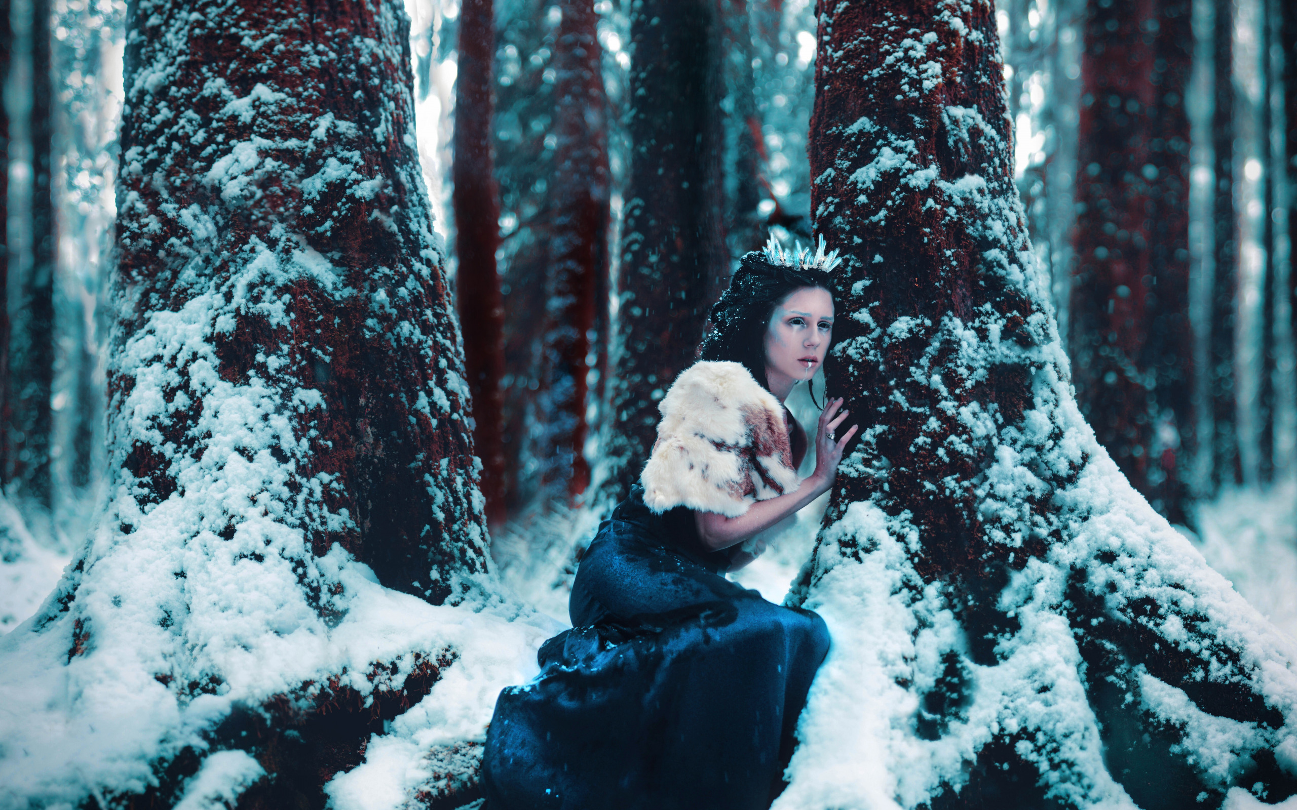 Сказочная фотосессия в зимнем лесу