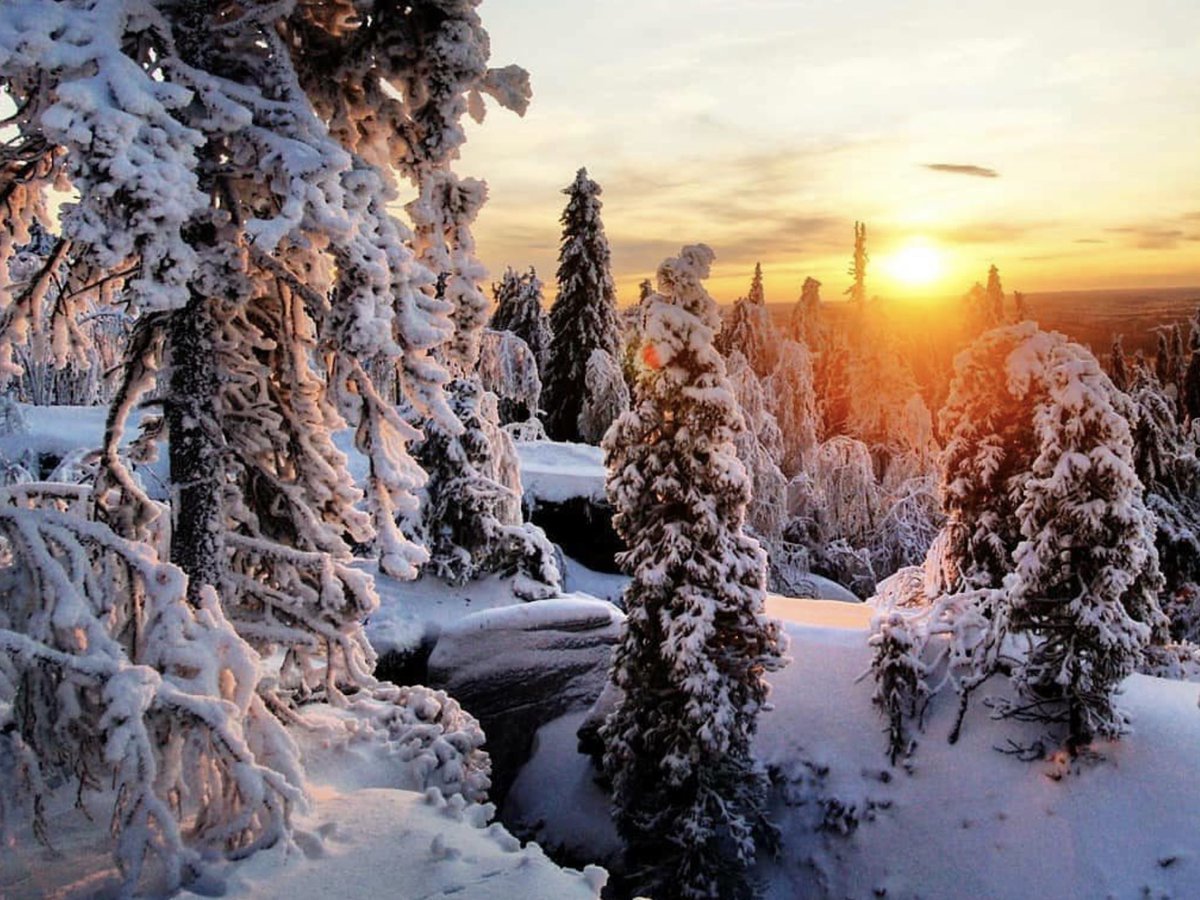 красивые места зимой в россии