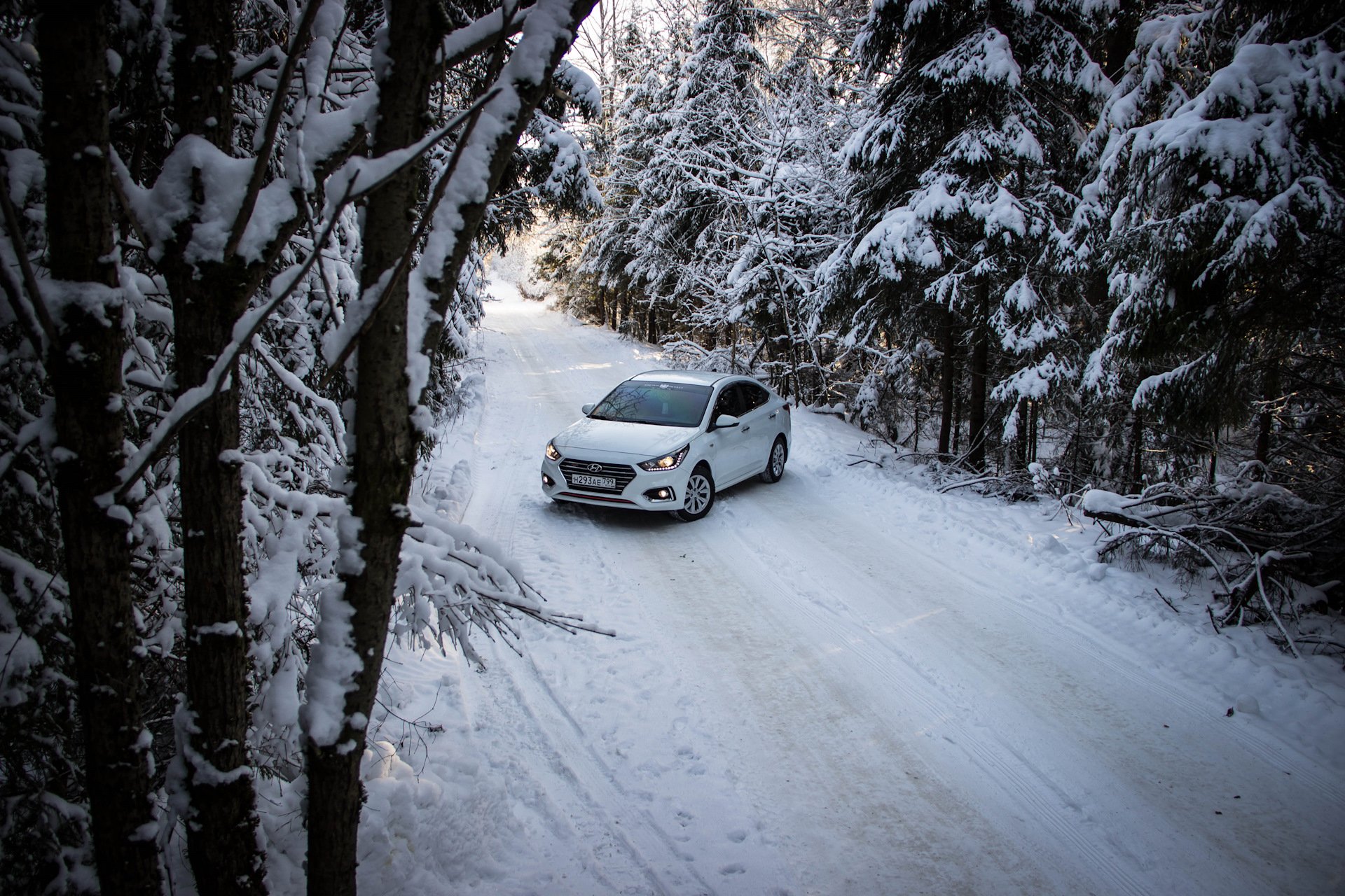 Зима природа автомобиль