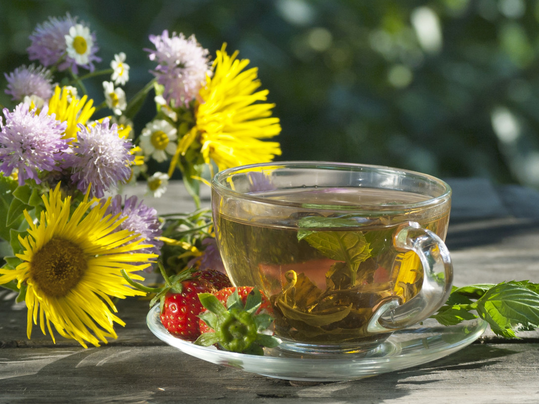 Полевые цветы и чай
