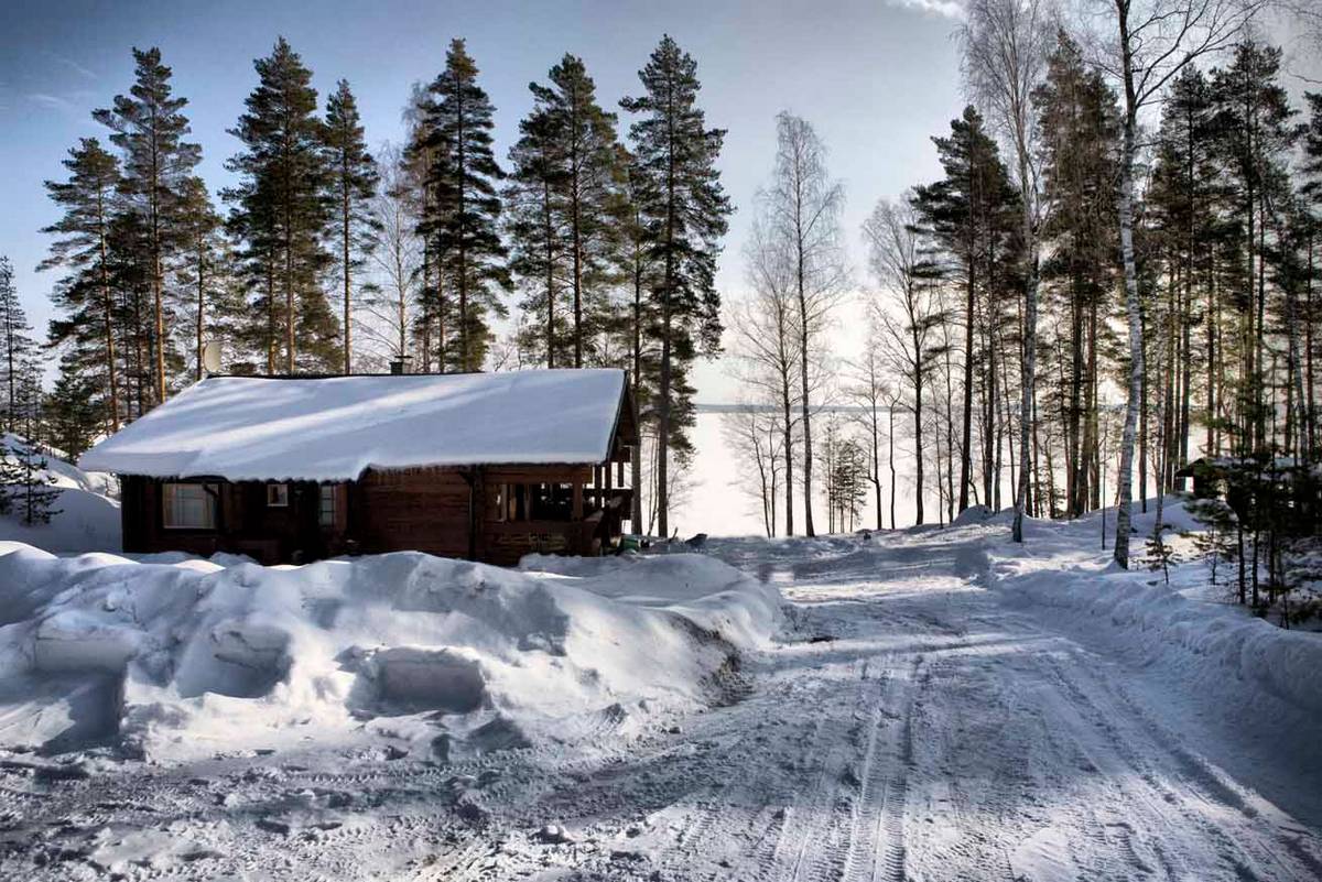 Красивая зима в Финляндии