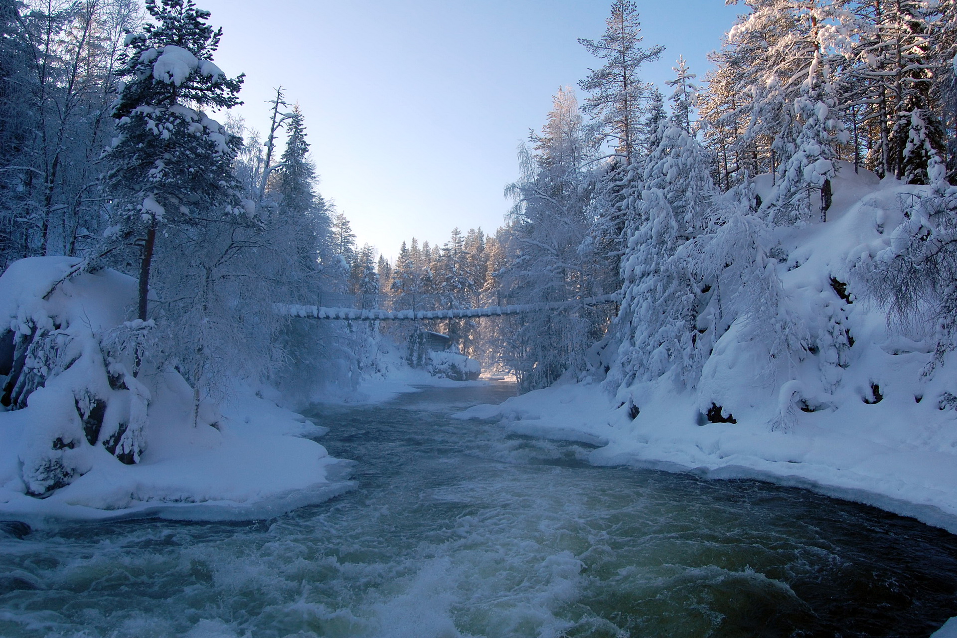 Снег Лапландия национальный парк Оуланка