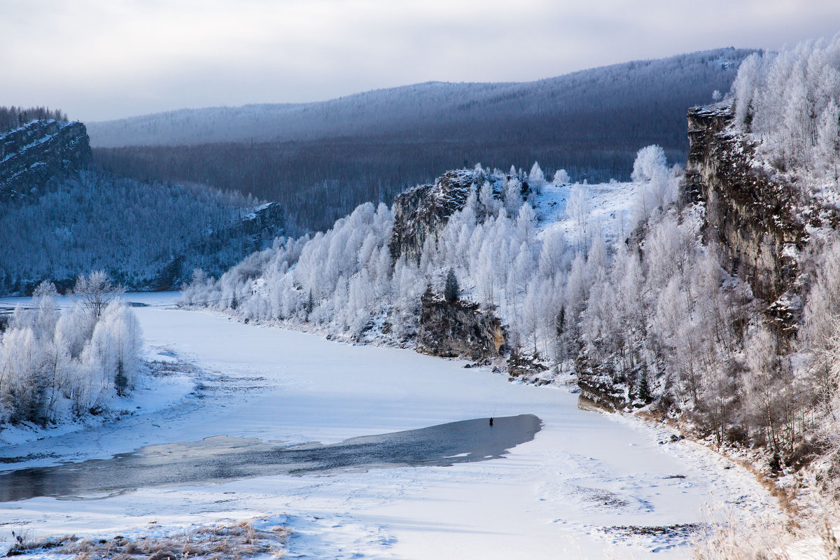 Губаха Косьва река зима