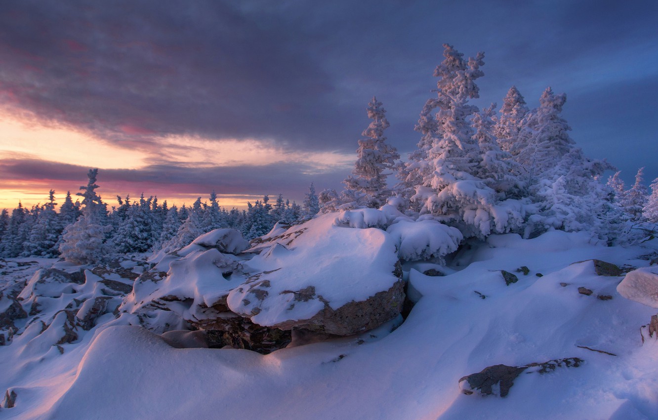 Природа Урала зимой январь