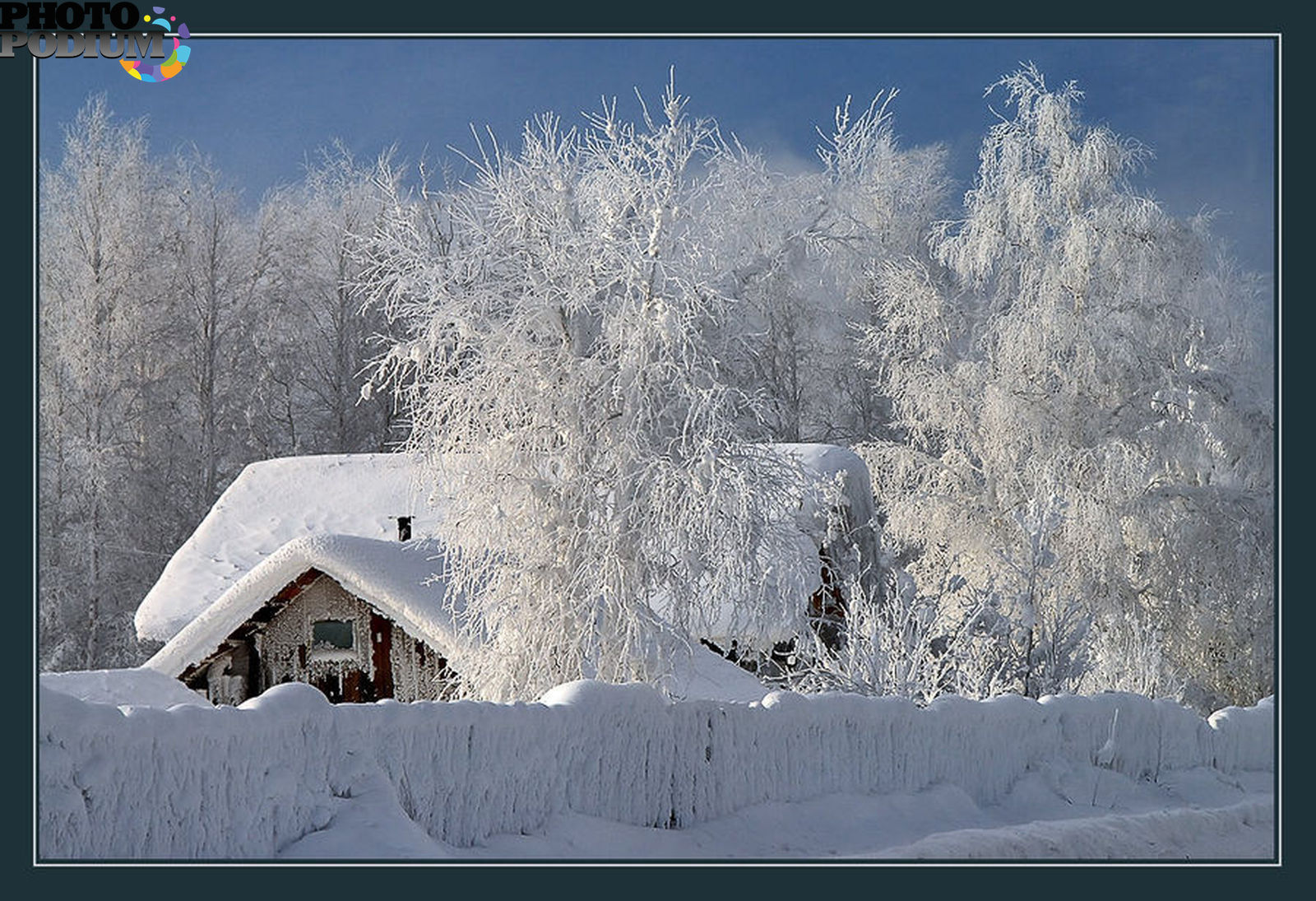 Зима в сибирской деревне