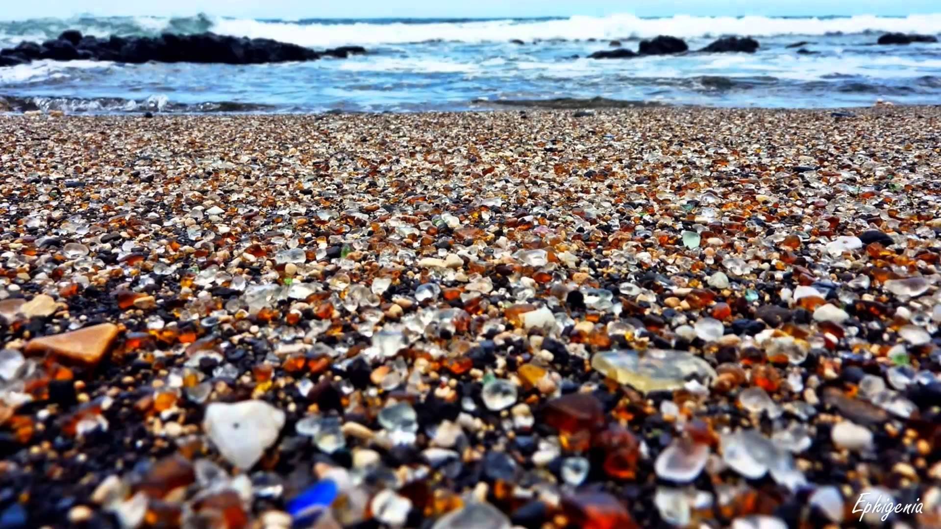 Стеклянный пляж Форт Брэгг Калифорния США