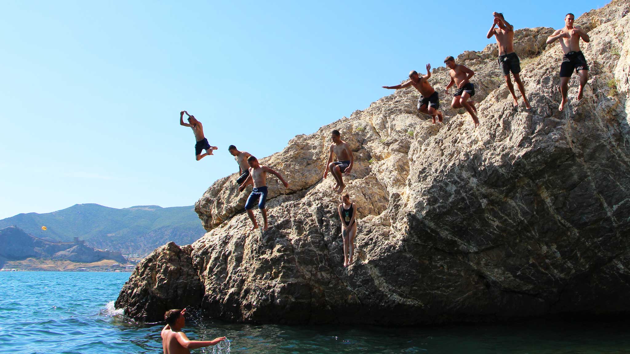 Скалы в Крыму с которых прыгают в море