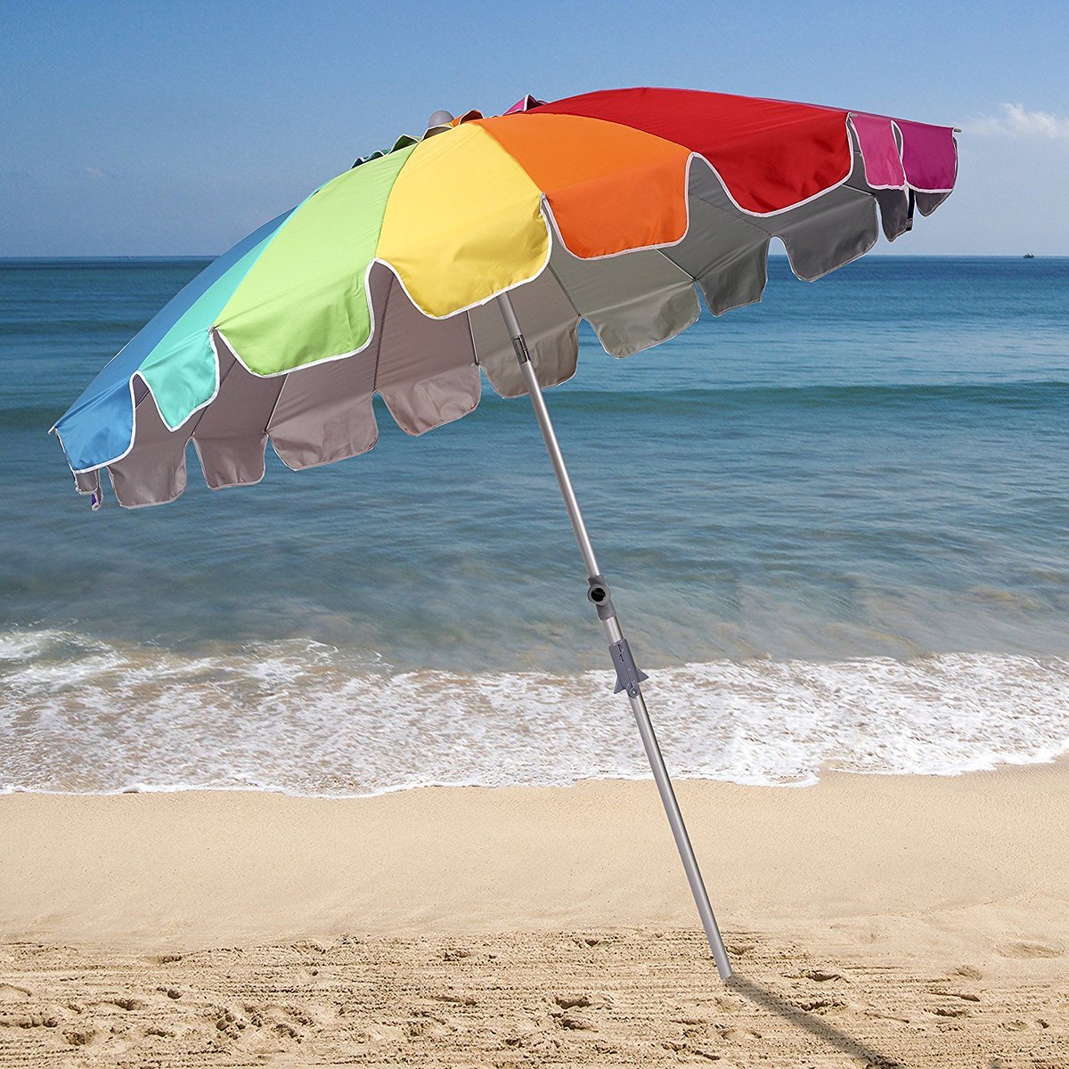 Зонт пляжный Радуга d=200см h-210см
