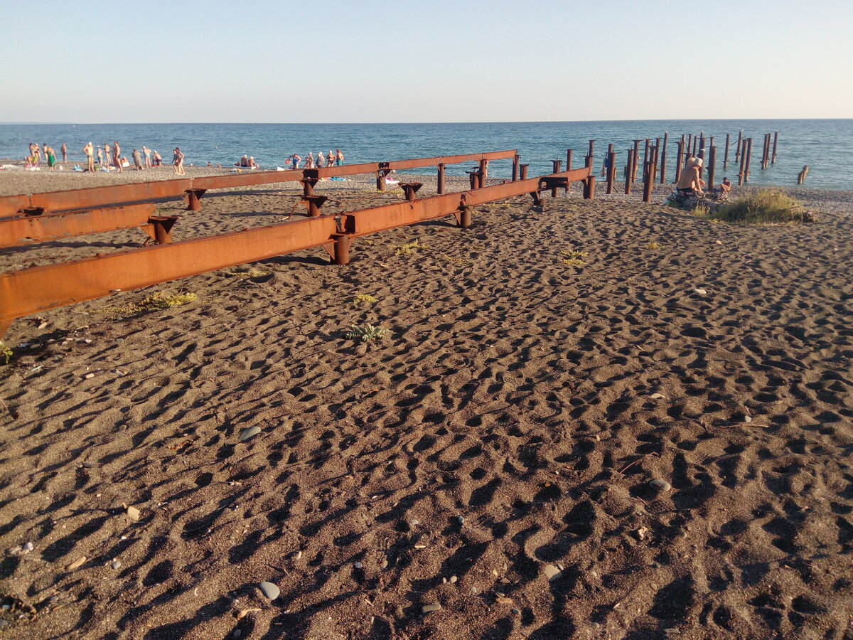 gagra beach пляж