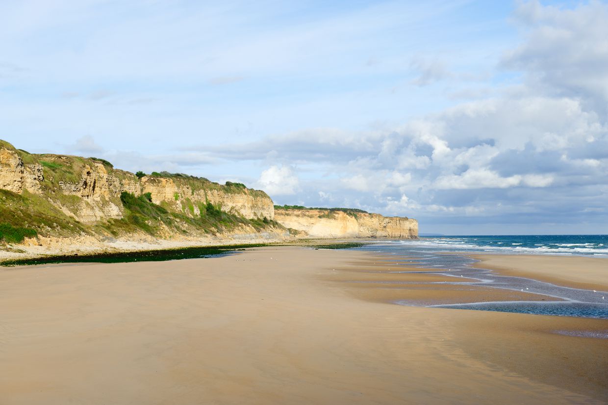 Пляж во Франции высадки нормандских