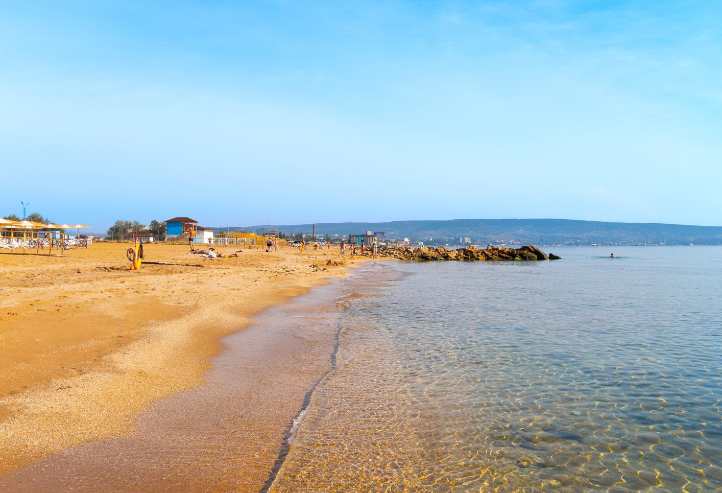 Крым Феодосия пляж золотые Пески