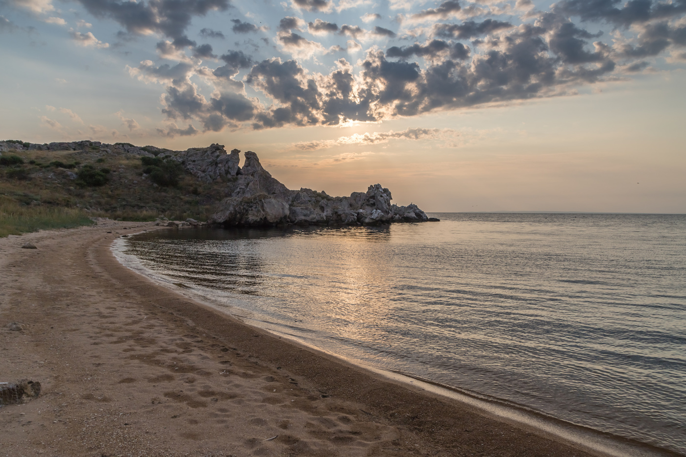Казантипский пляж в Крыму