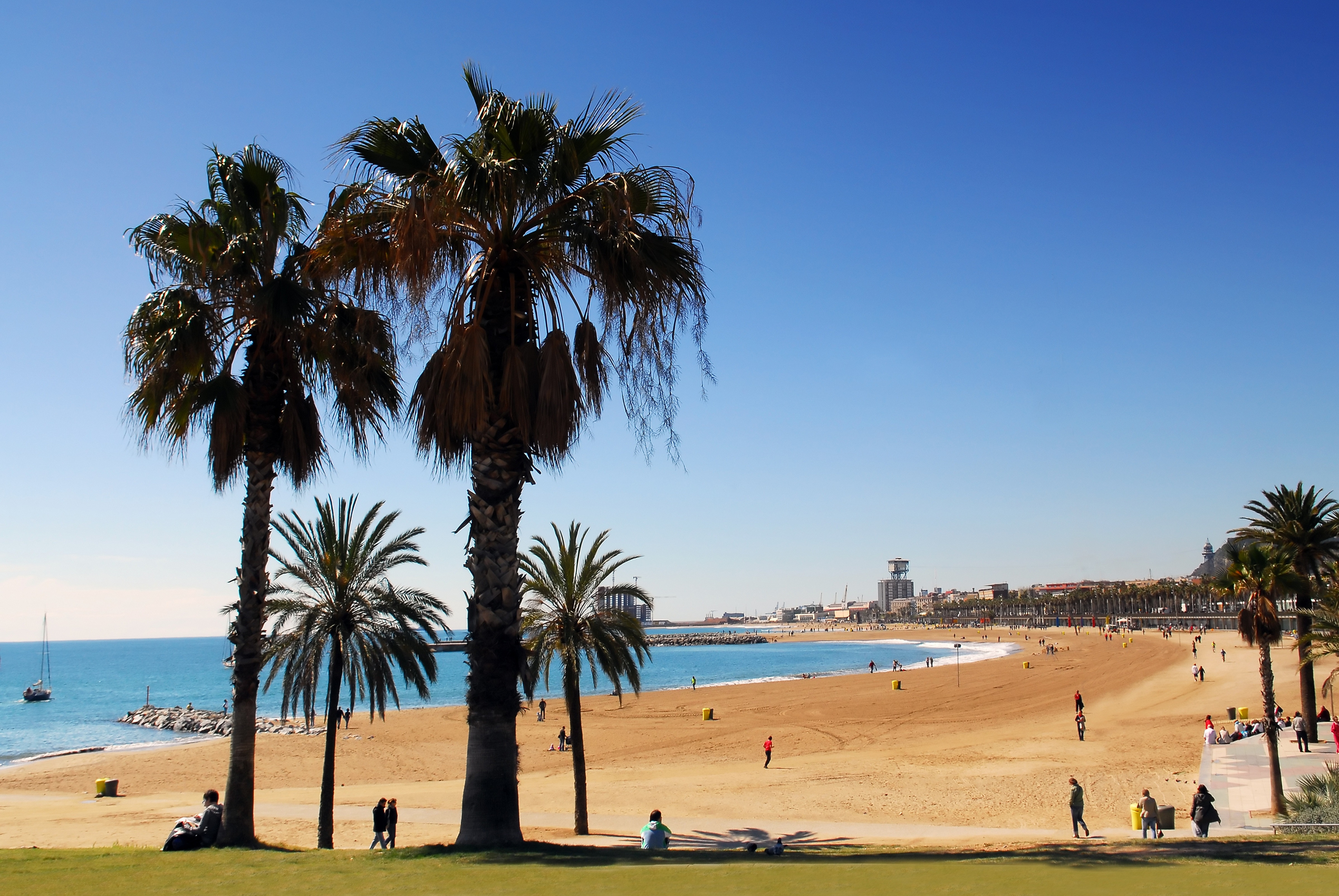 Испания Барселона пляж
