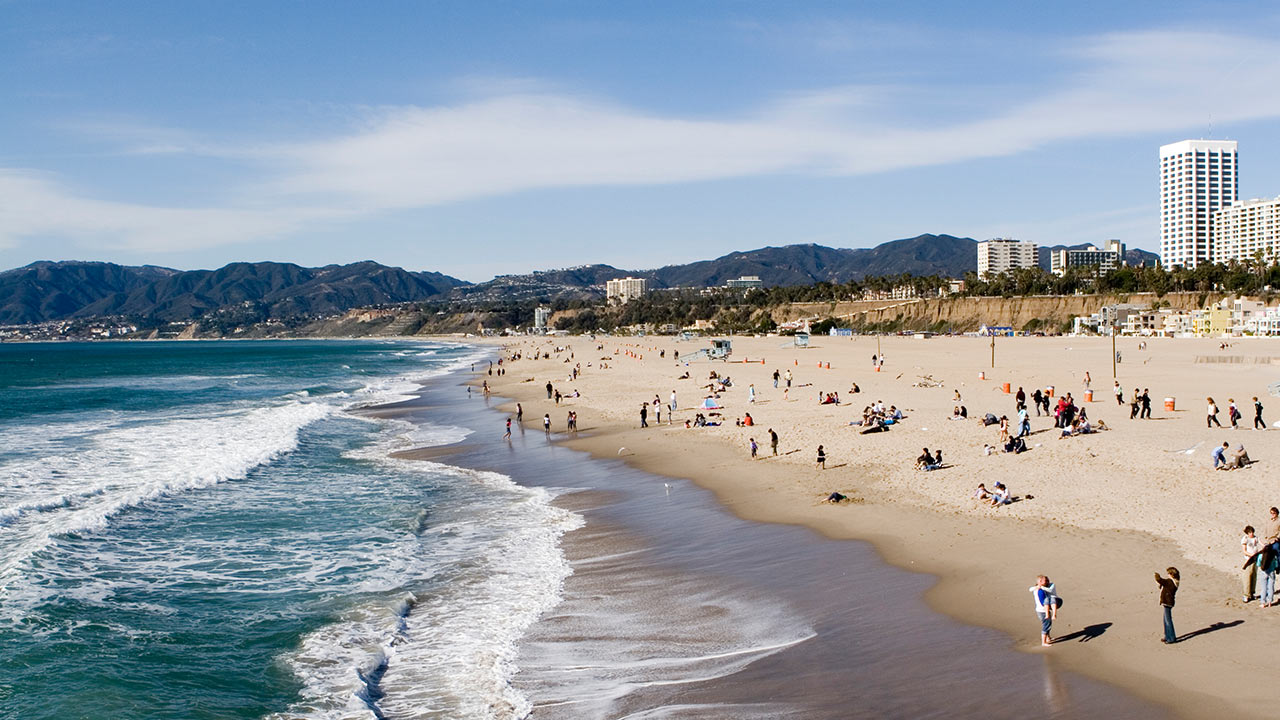 Пляж Лос Анджелеса Санта Моника