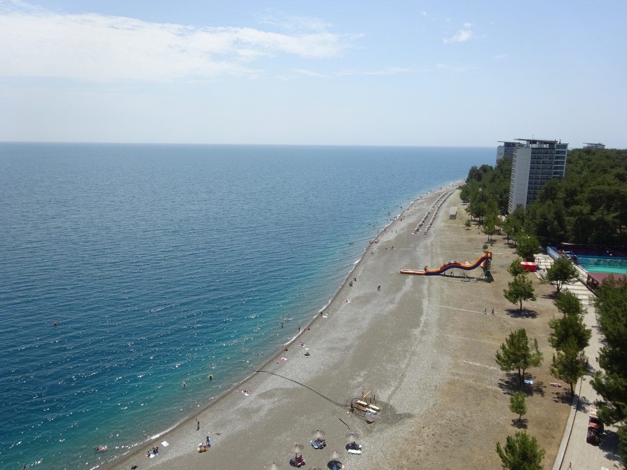 Абхазия Пицунда пляж 2020