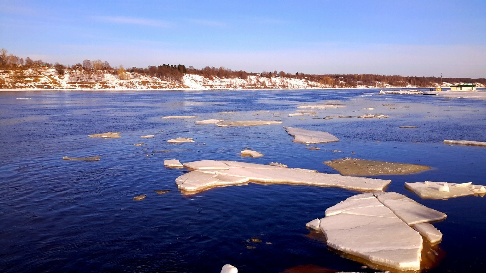 льдины на реке весной