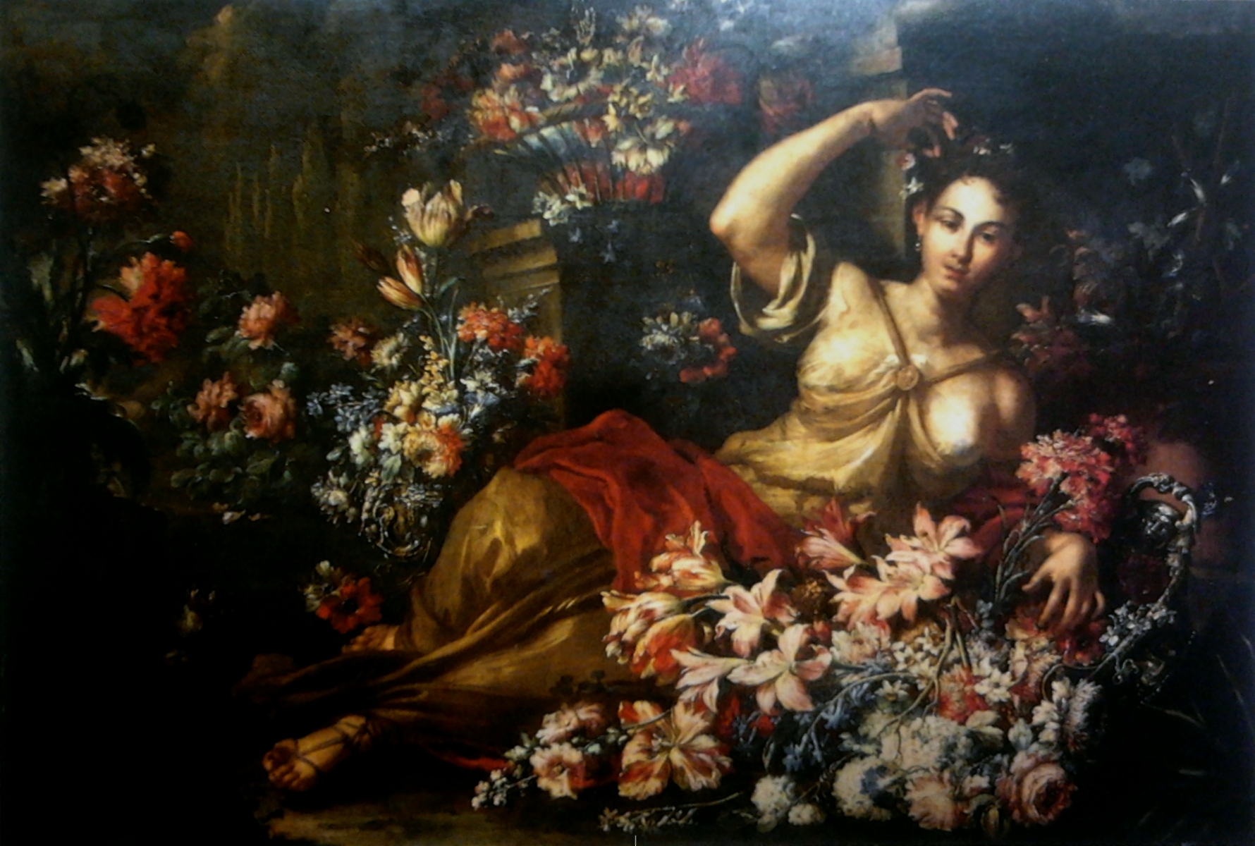 Флорой (в римской мифологии Флора - богиня цветов и весны)