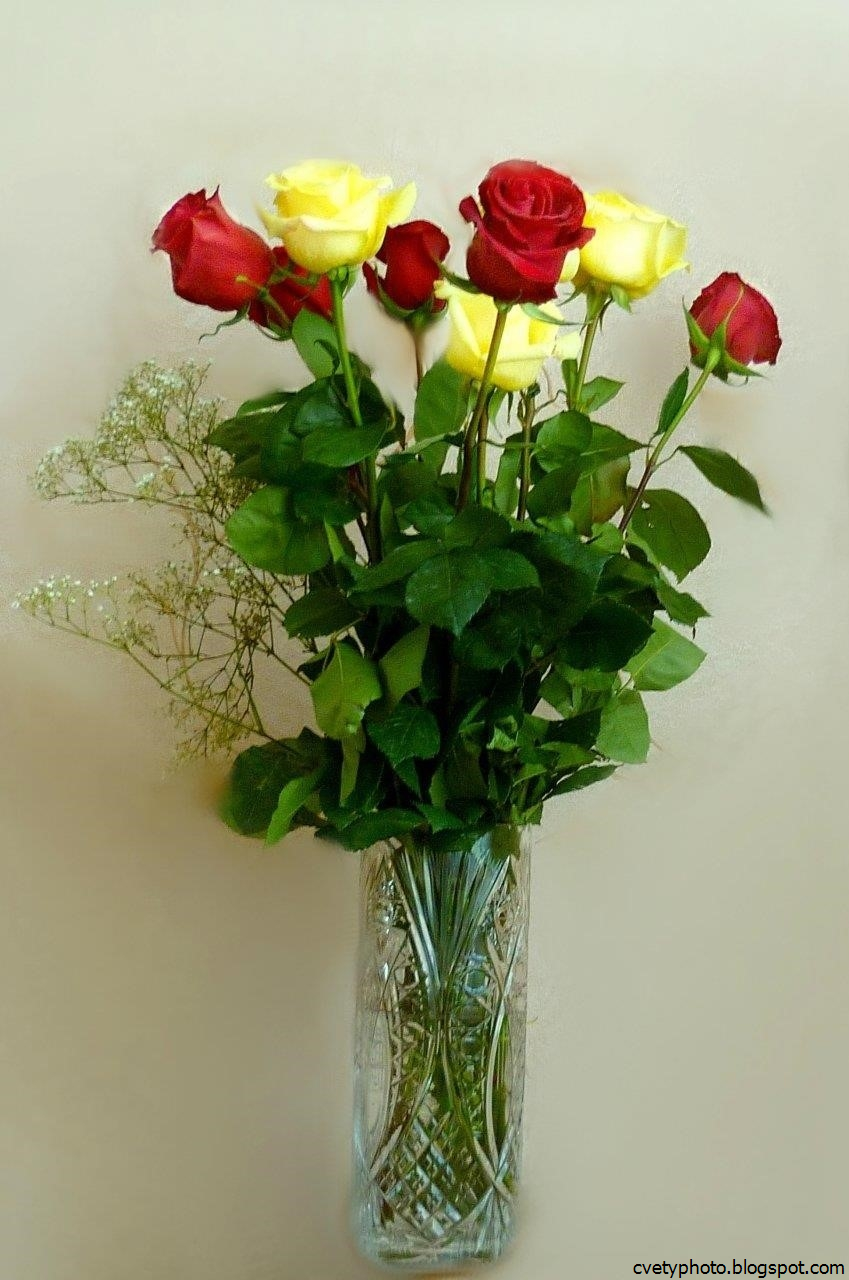 Фото букет роз в вазе дома фото