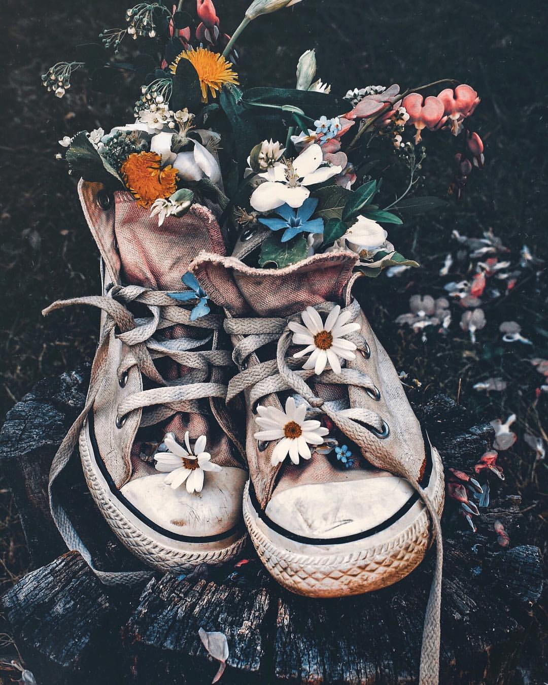 Обувь с цветами