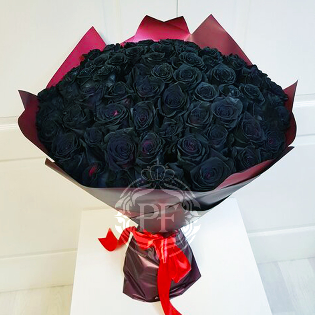 Букет чёрных роз для любимой
